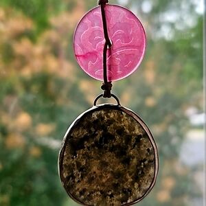 Silpada Necklace Retired Sterling Stones Leather Logo